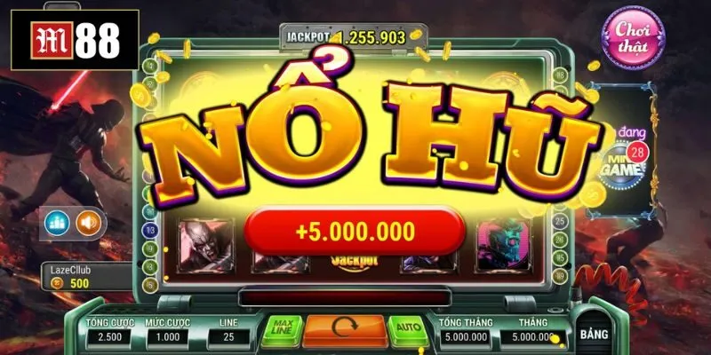 Giao diện sảnh cược Slot hấp dẫn và đầy kịch tính tại nhà cái M88